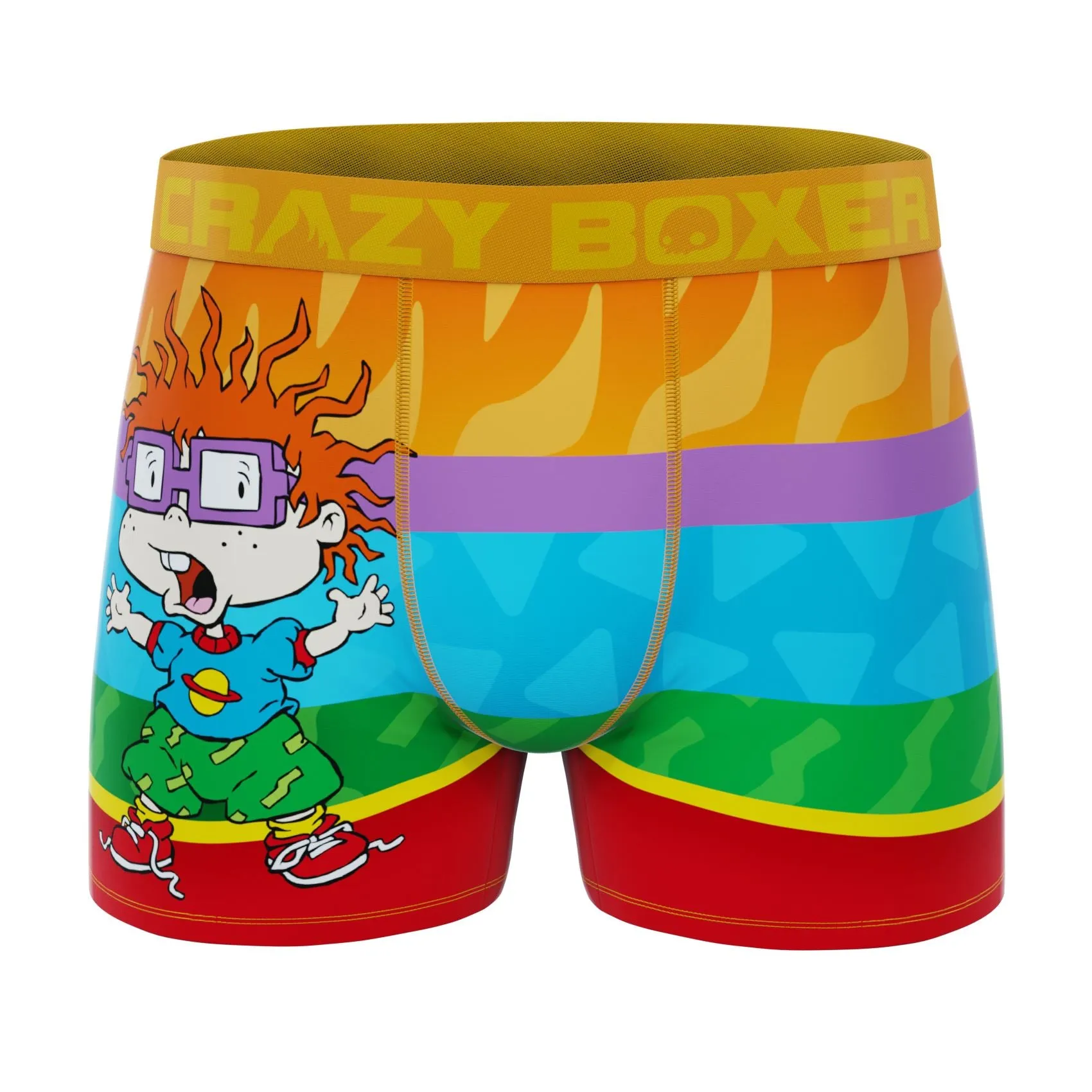 CRAZYBOXER Rugrats Chuckie Finster Faces Men's Boxer Briefs (2-Pack)