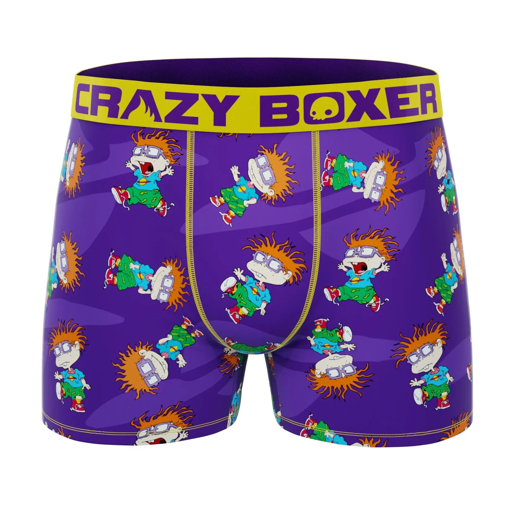 CRAZYBOXER Rugrats Chuckie Finster Faces Men's Boxer Briefs (2-Pack)