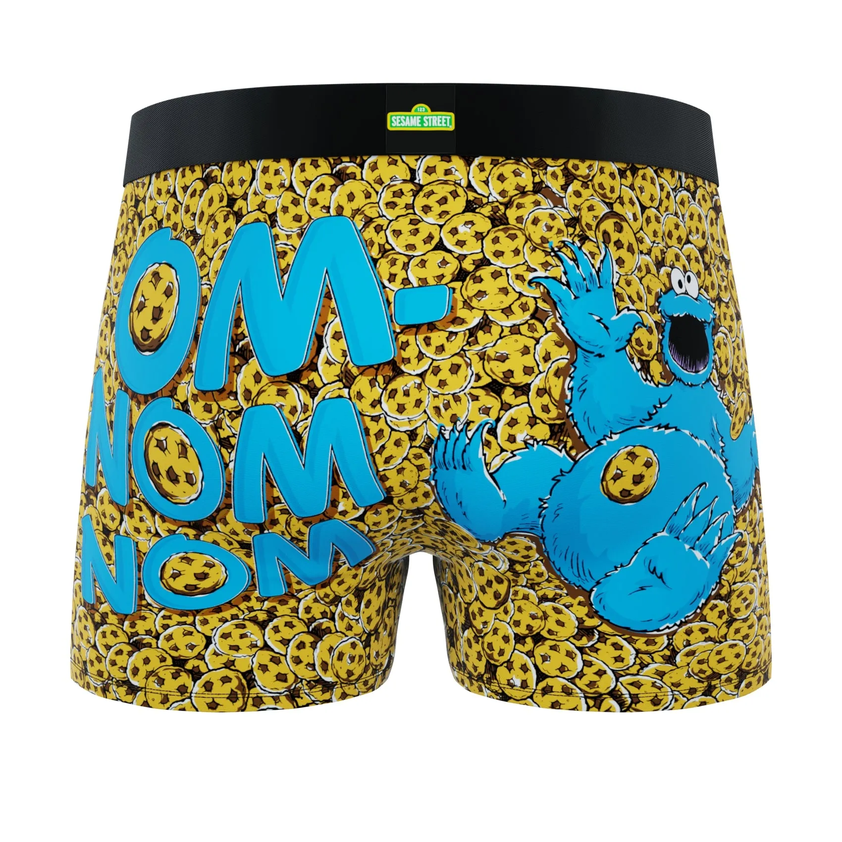 CRAZYBOXER Sesame Street Cookie Monster Men's Boxer Briefs (Creative Packaging)