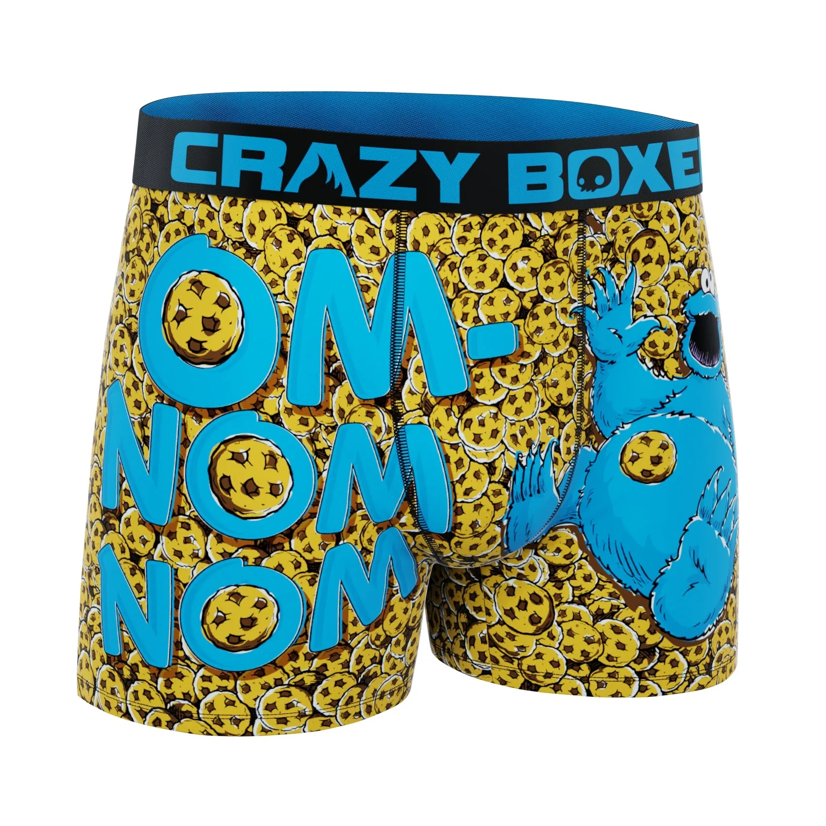 CRAZYBOXER Sesame Street Cookie Monster Men's Boxer Briefs (Creative Packaging)