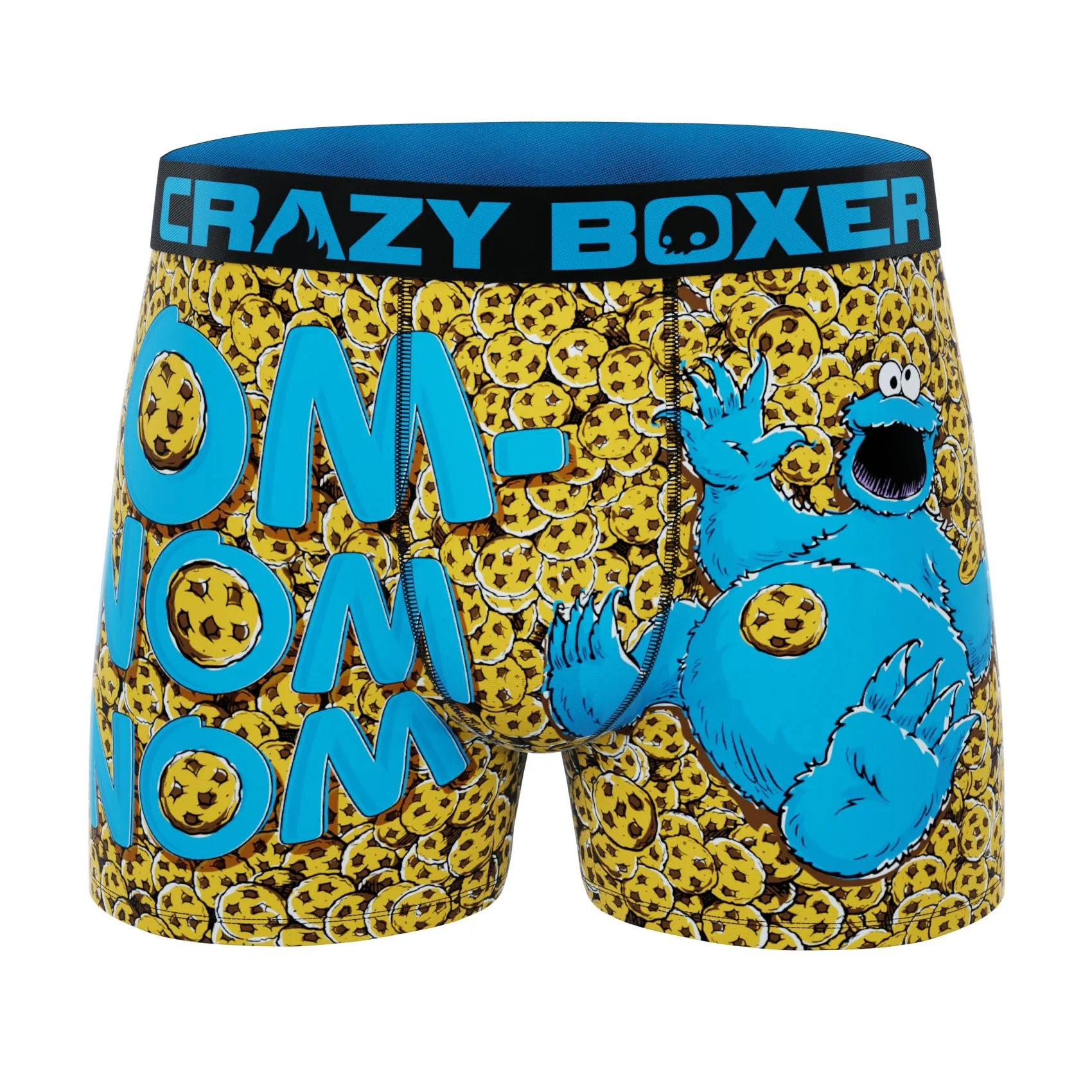 CRAZYBOXER Sesame Street Cookie Monster Men's Boxer Briefs (Creative Packaging)