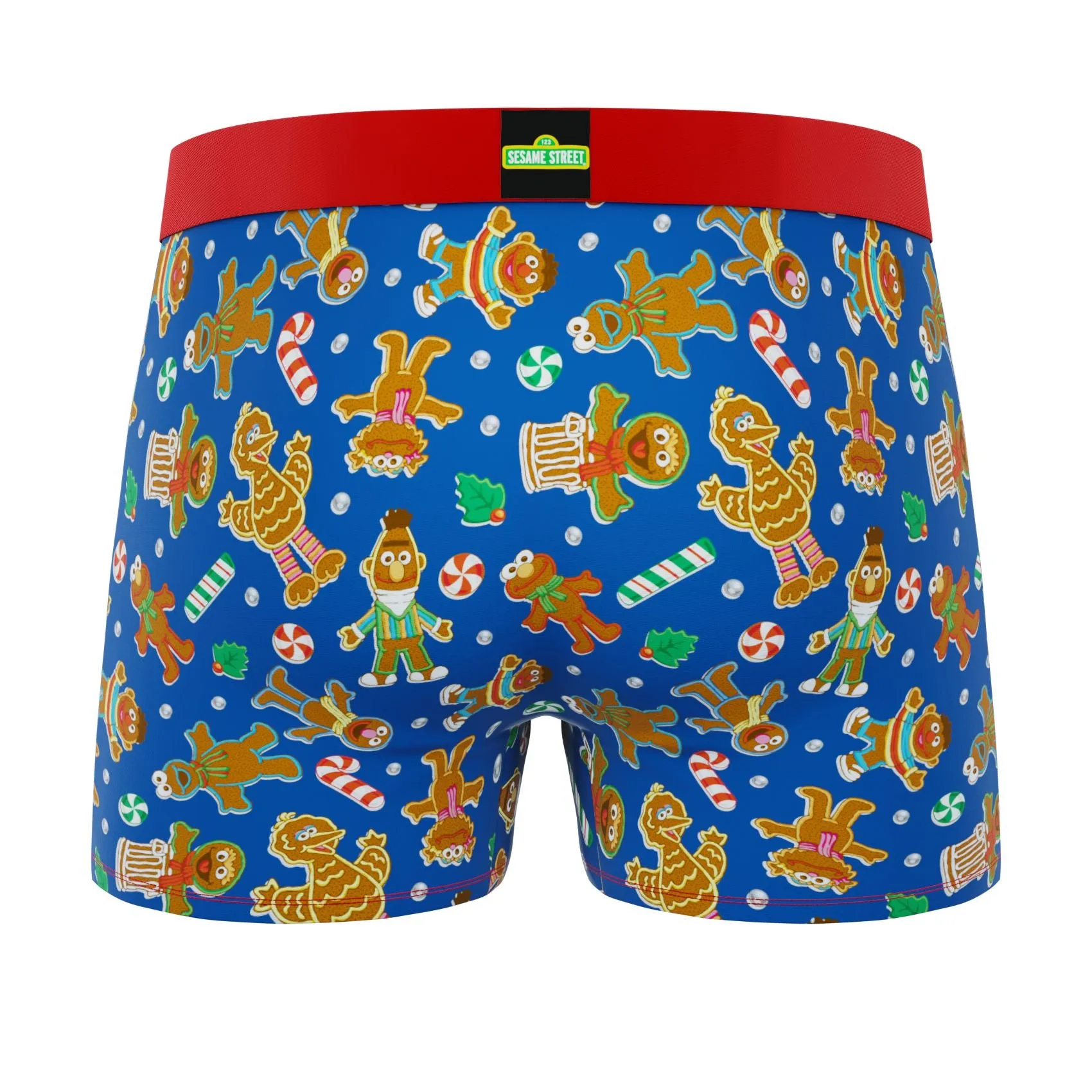 CRAZYBOXER Sesame Street Cookie Santa Monster Men's Boxer Briefs (2 pack)