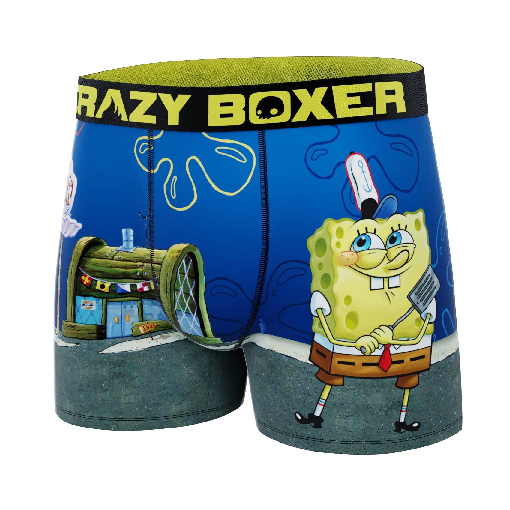 CRAZYBOXER SpongeBob Krusty Krab Men?s Boxer Briefs