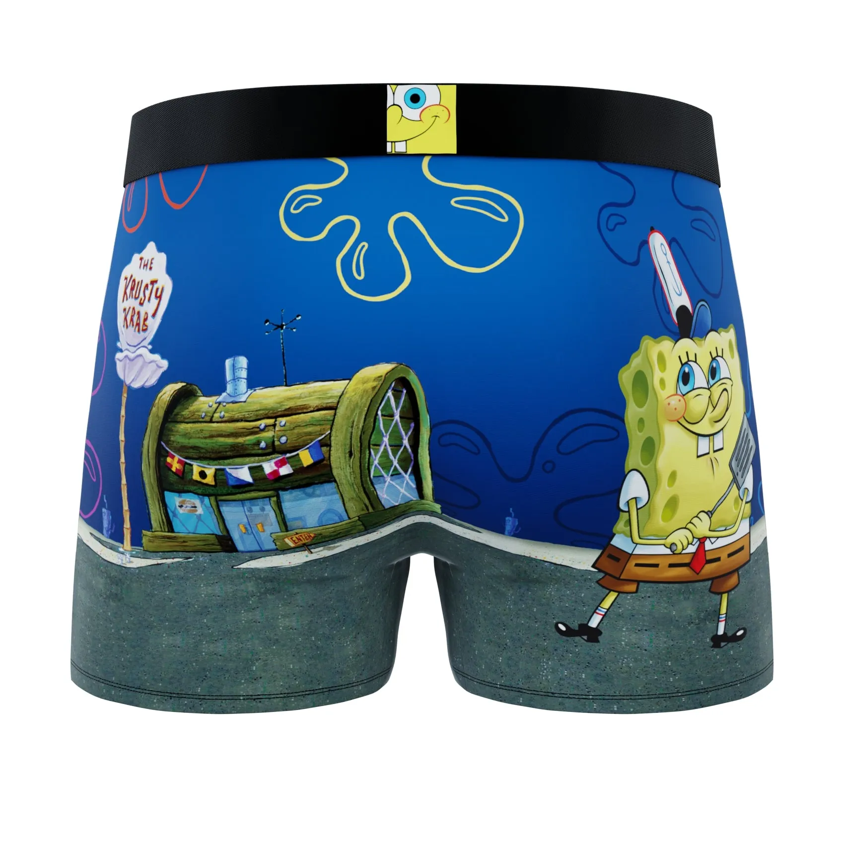 CRAZYBOXER SpongeBob Krusty Krab Men?s Boxer Briefs