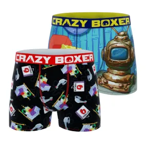 CRAZYBOXER Spongebob Leif Erikson Day Head Men's Boxer Briefs (2 pack)