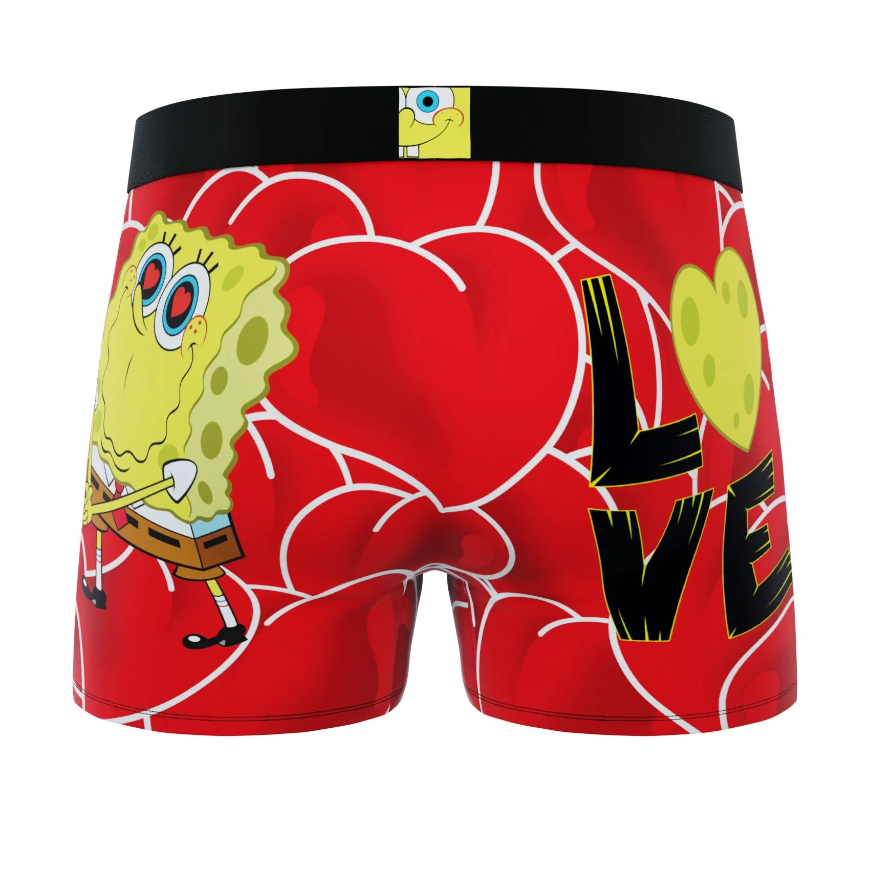 CRAZYBOXER Spongebob Squarepants Valentine's Men's Soft Boxer Briefs (Creative Packaging)