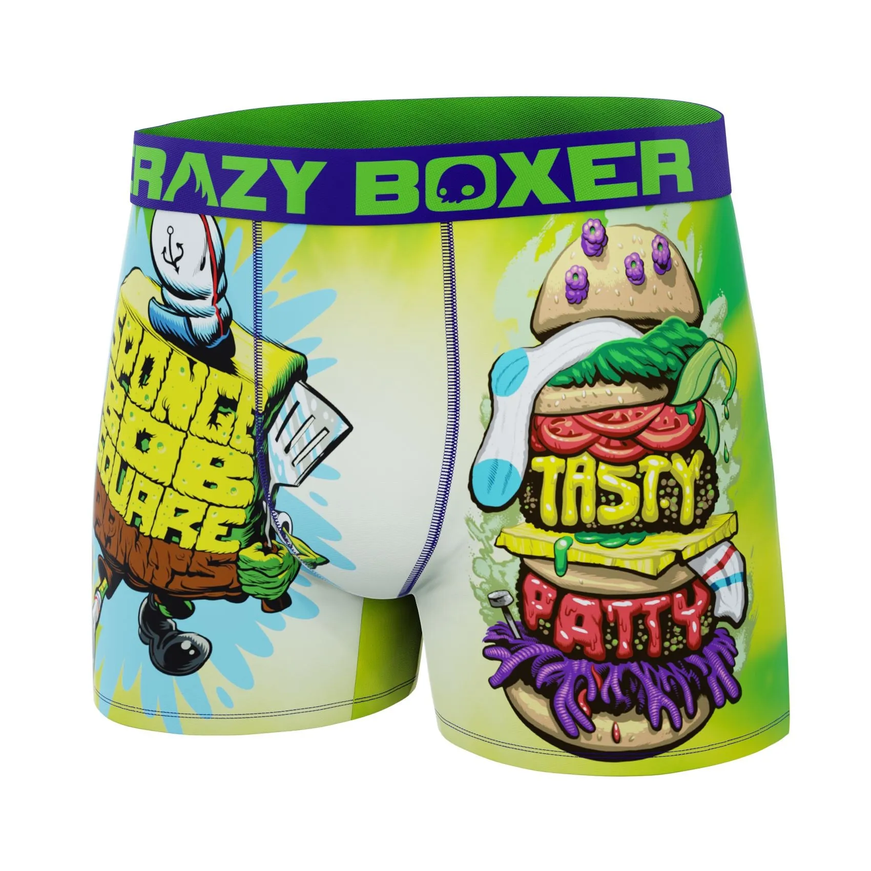 CRAZYBOXER Spongebob Tasty Patty Men's Boxer Briefs