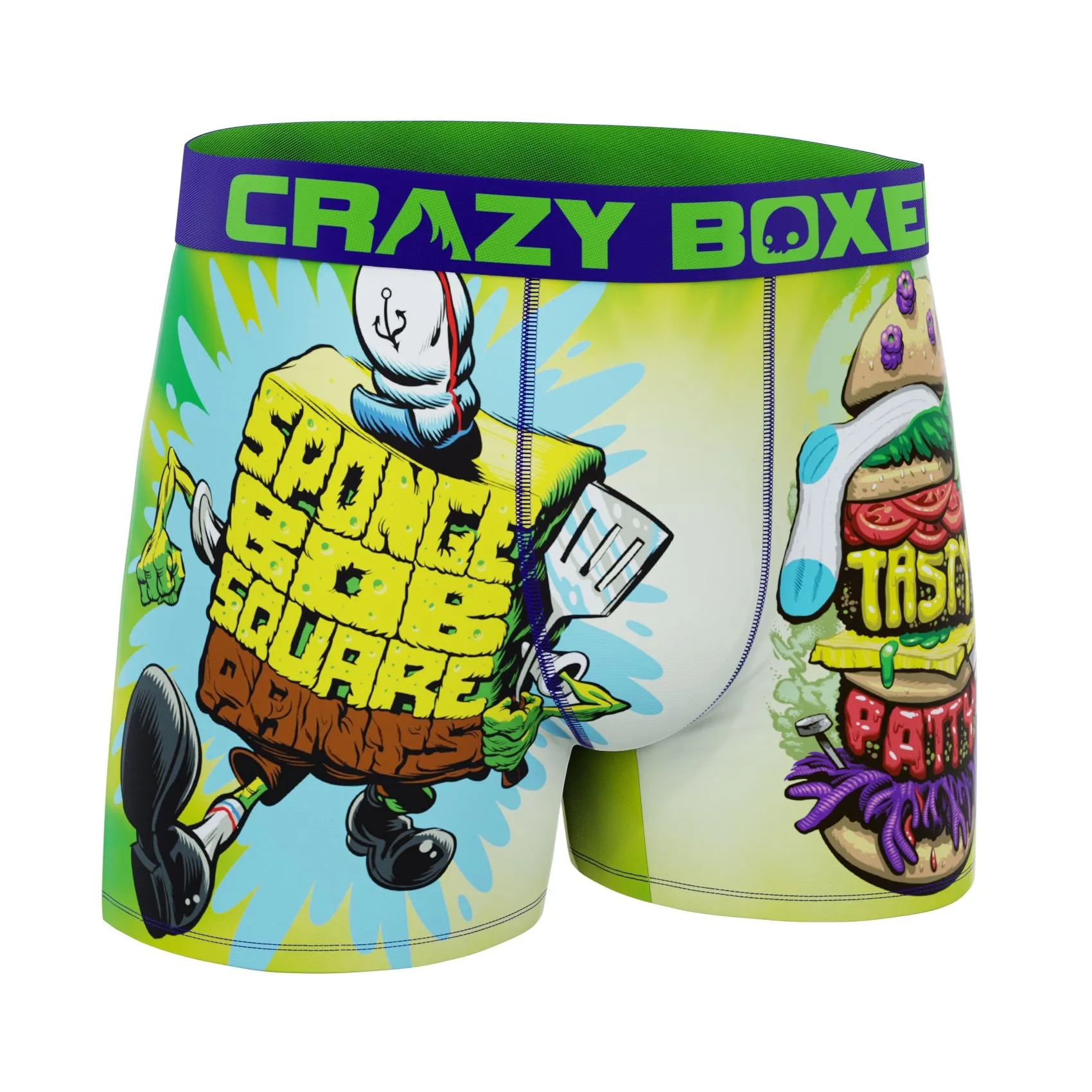 CRAZYBOXER Spongebob Tasty Patty Men's Boxer Briefs