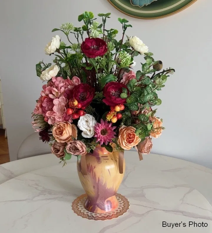 Creative Modern Artificial Floral Arrangement for Bedroom, Large Bunch of Flowers Arrangement Interior Design, Creative Faux Silk Floral Bouquet Table Centerpiece