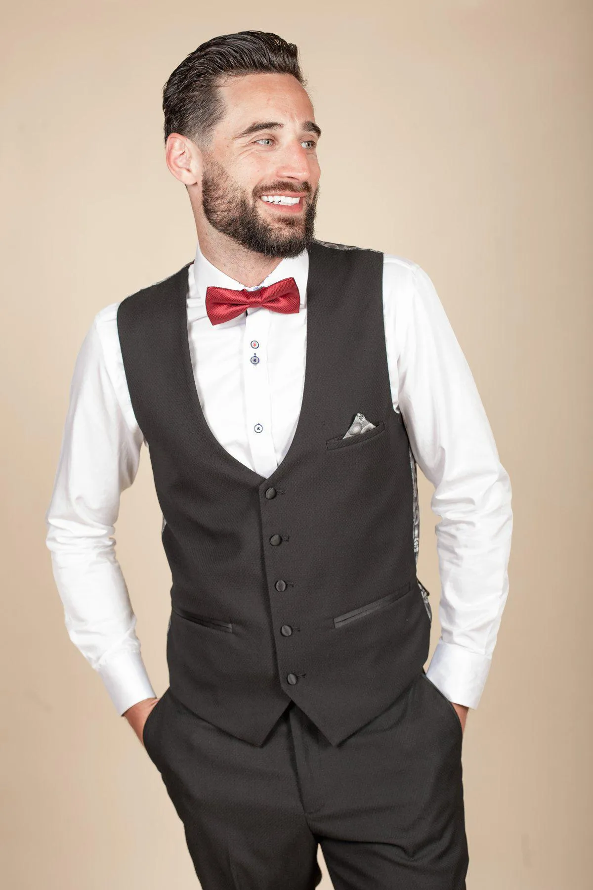 DALTON - Black Diamond Waistcoat