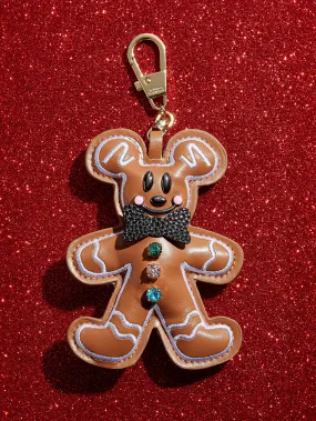 Disney Mickey Mouse Gingerbread Puff Bag Charm - Mickey Gingerbread Man Bag Charm