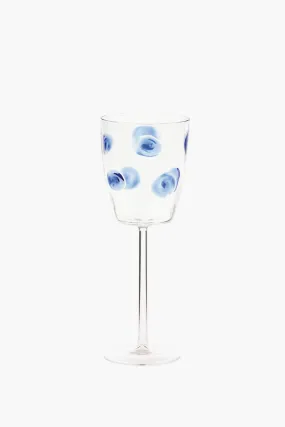 Drop Blue Wine Glass