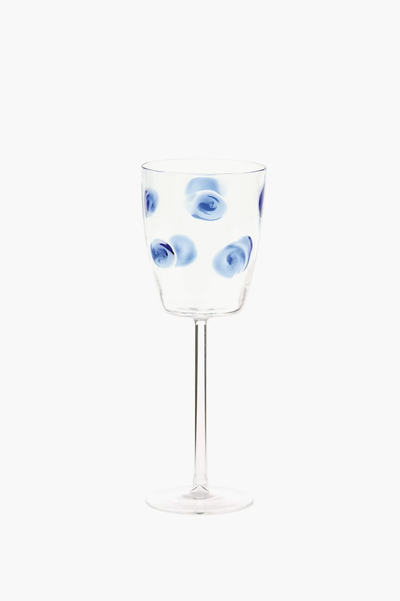 Drop Blue Wine Glass