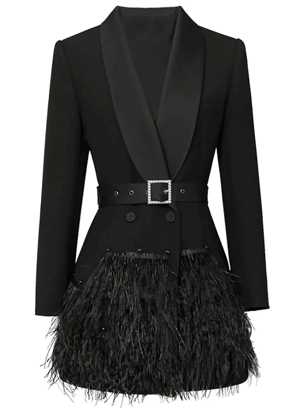 FIFTH AVE Feathers Mini Dress