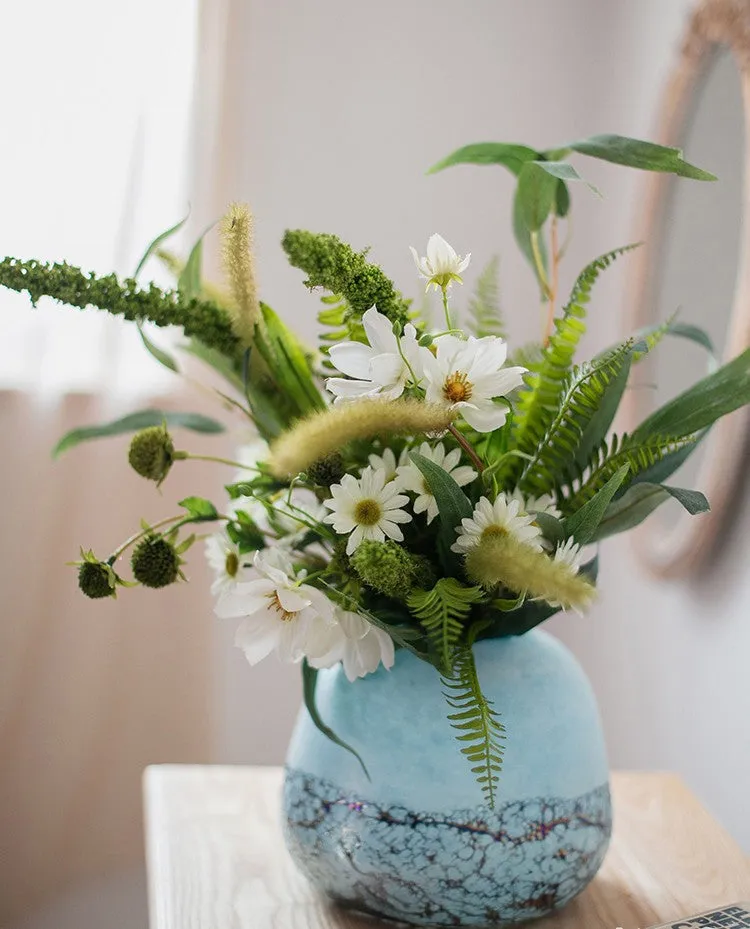 Galsang FlowerS, Green Bristlegrass, Icker, Unique Flower Arrangement for Home Decoration, Bedroom Flower Arrangement Ideas, Beautiful Artificial Flowers for Living Room