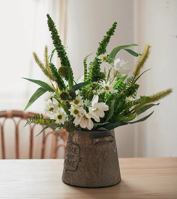 Galsang FlowerS, Green Bristlegrass, Icker, Unique Flower Arrangement for Home Decoration, Bedroom Flower Arrangement Ideas, Beautiful Artificial Flowers for Living Room