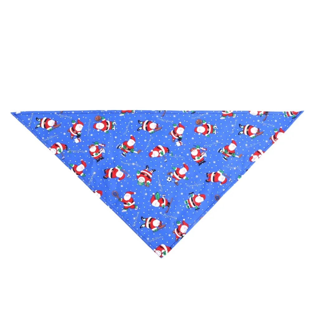 GARVEE Pet Christmas Cotton Triangle Scarf Saliva Towel Pet Costume Accessories for Small Medium Large Dogs Cats Santa red