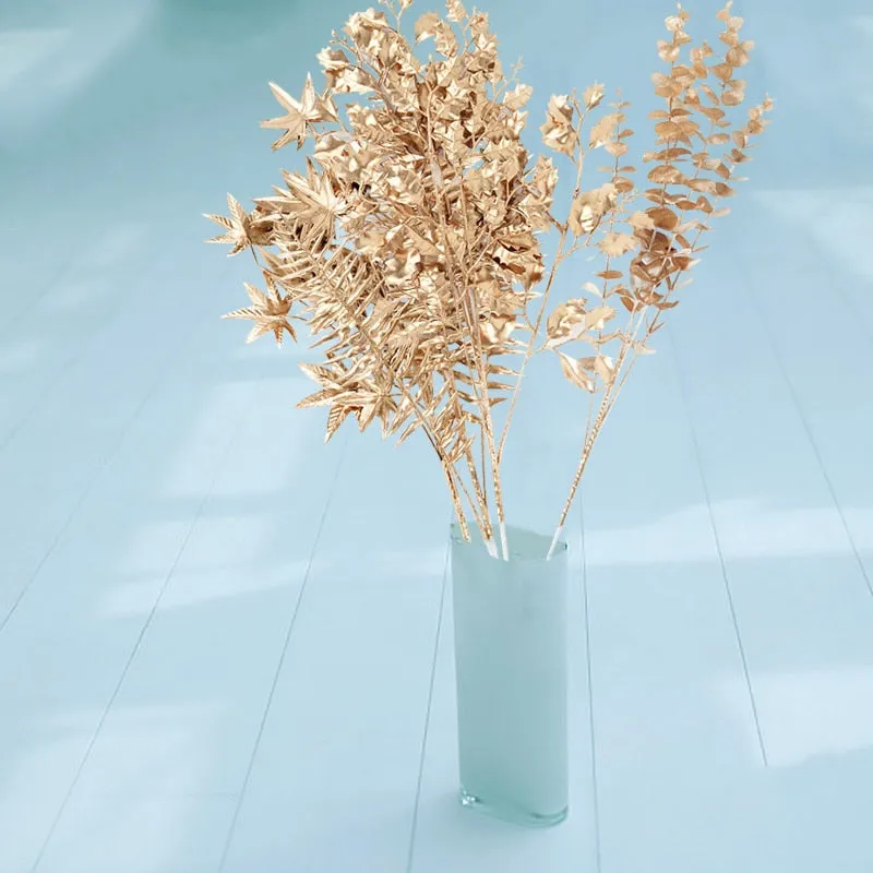 Golden Artificial Simulation Plastic Plants