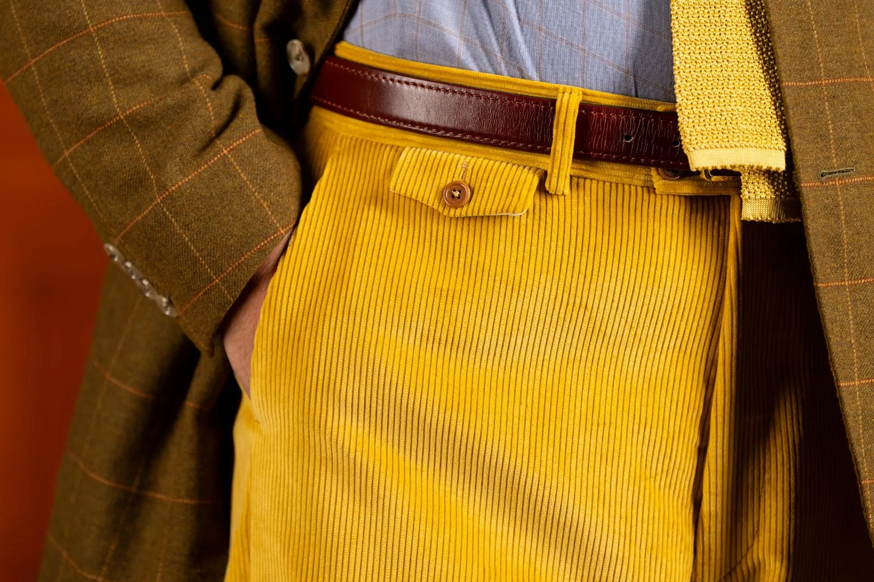 Goldenrod Yellow Stancliffe Corduroy Trousers