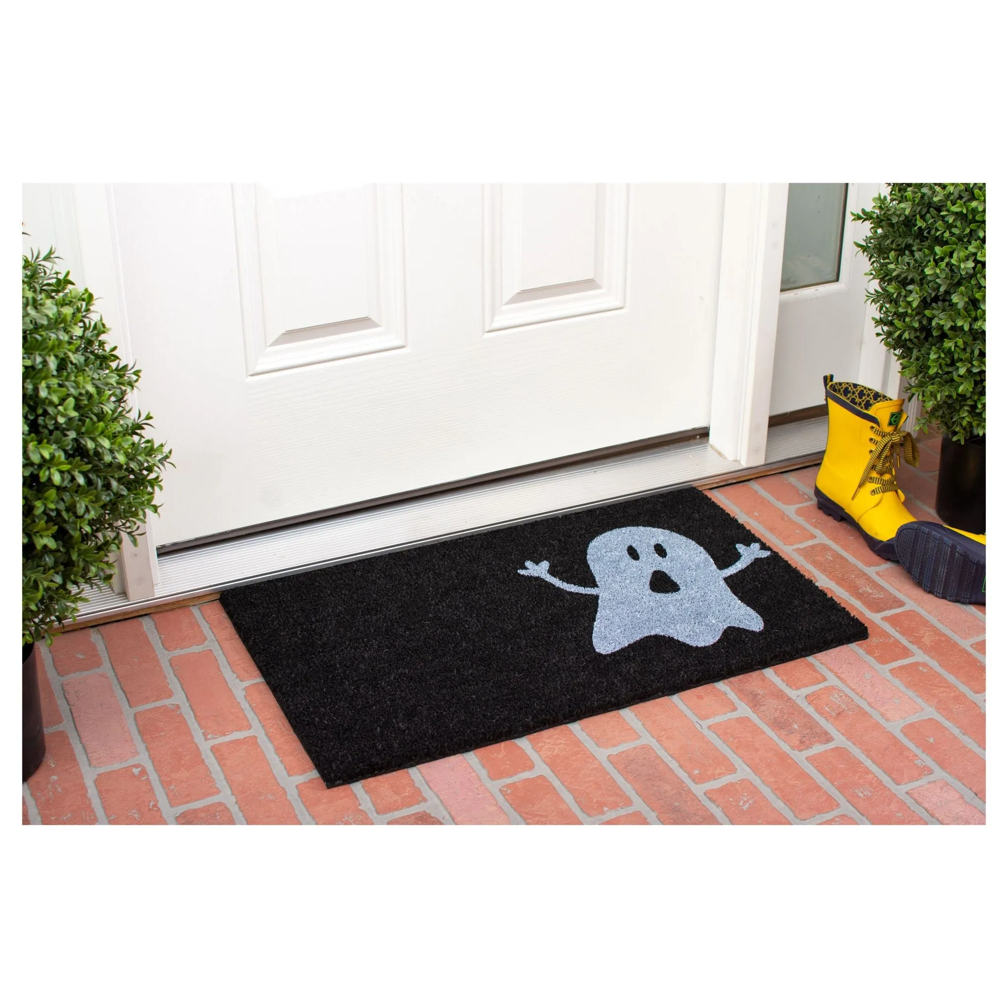 Halloween Ghost Doormat | Black / White