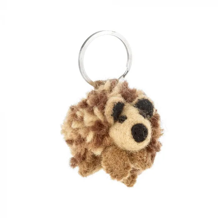 Handmade Fairtrade Hedgehog Keyring