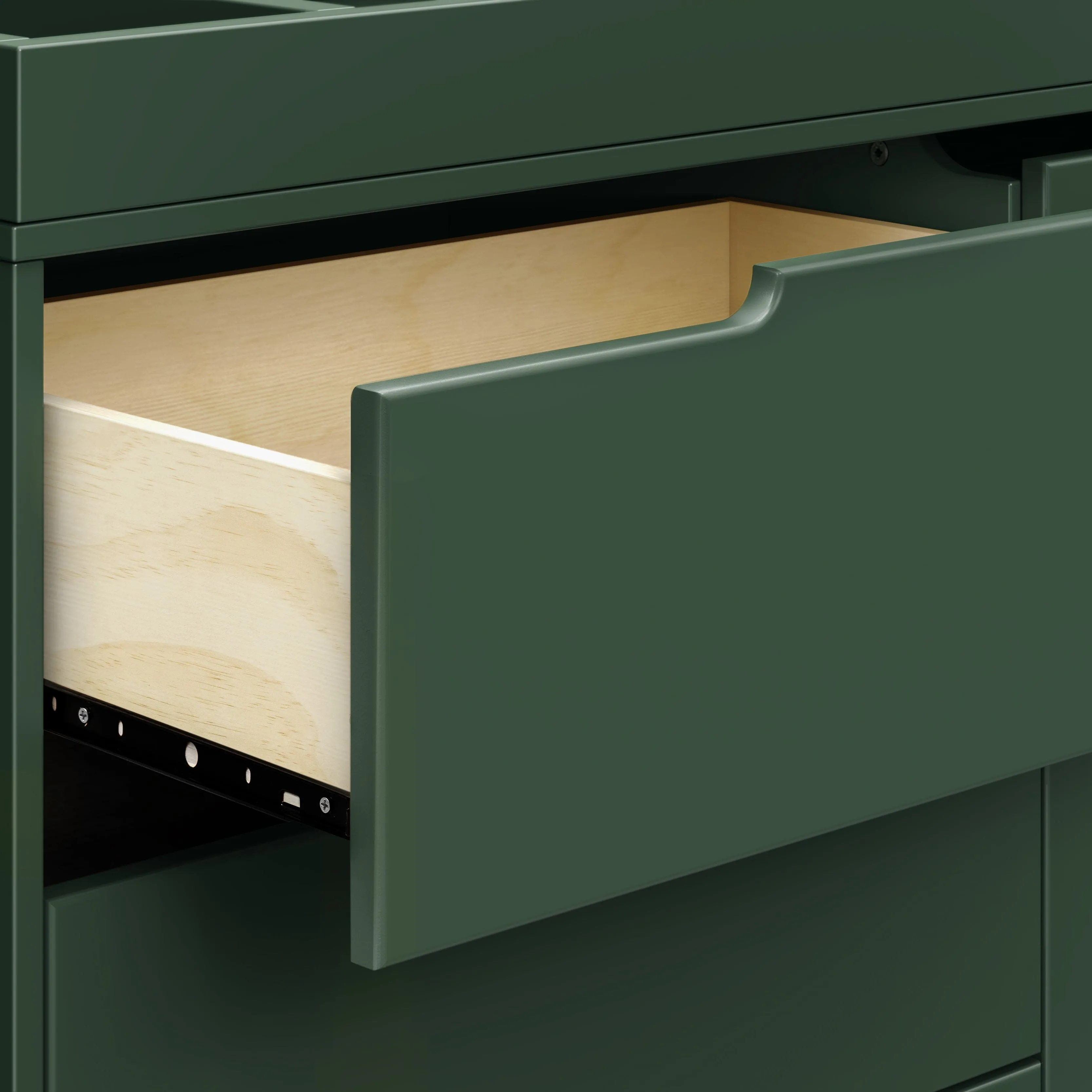 Hudson 3-Drawer Changer Dresser with Removable Changing Tray | Forest Green