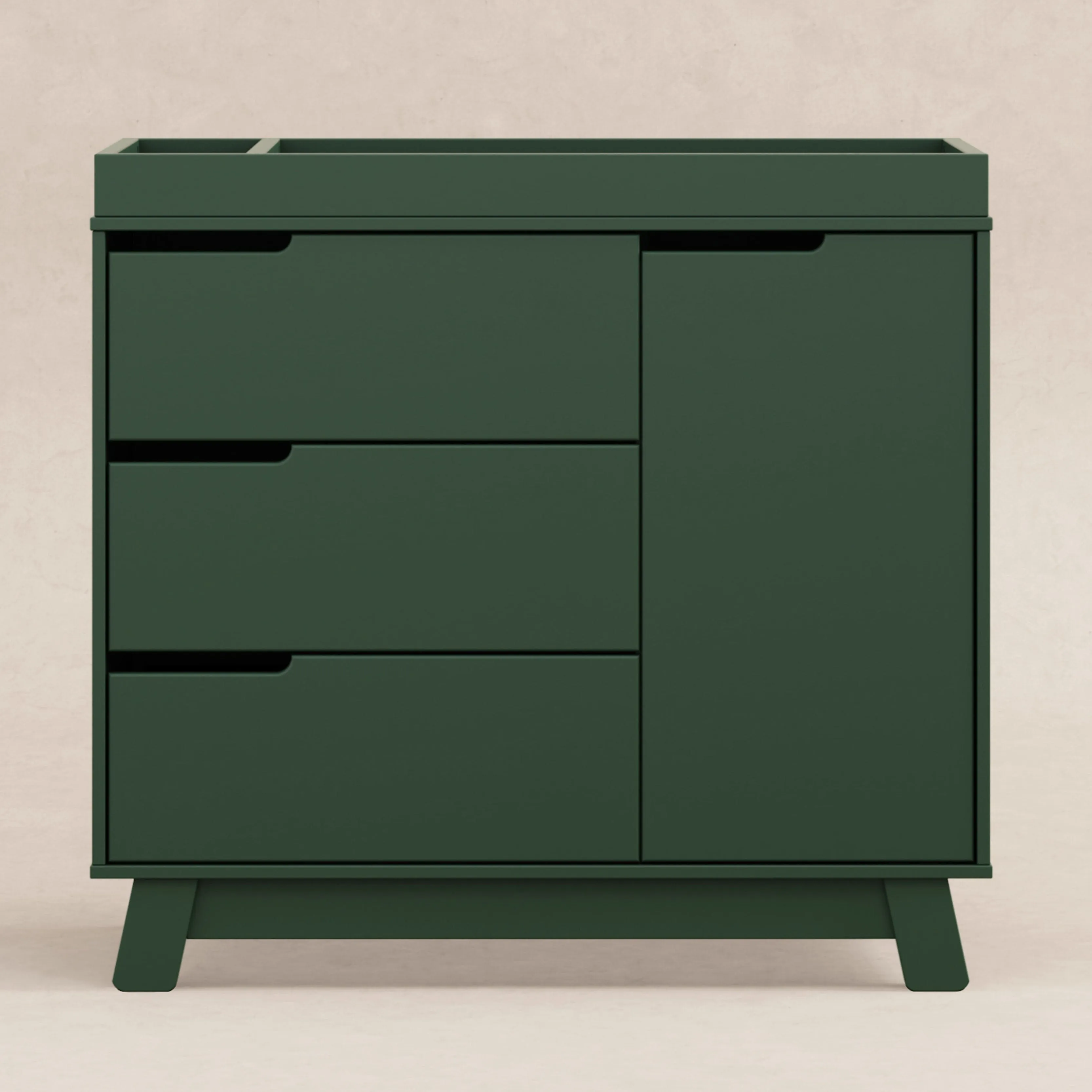 Hudson 3-Drawer Changer Dresser with Removable Changing Tray | Forest Green