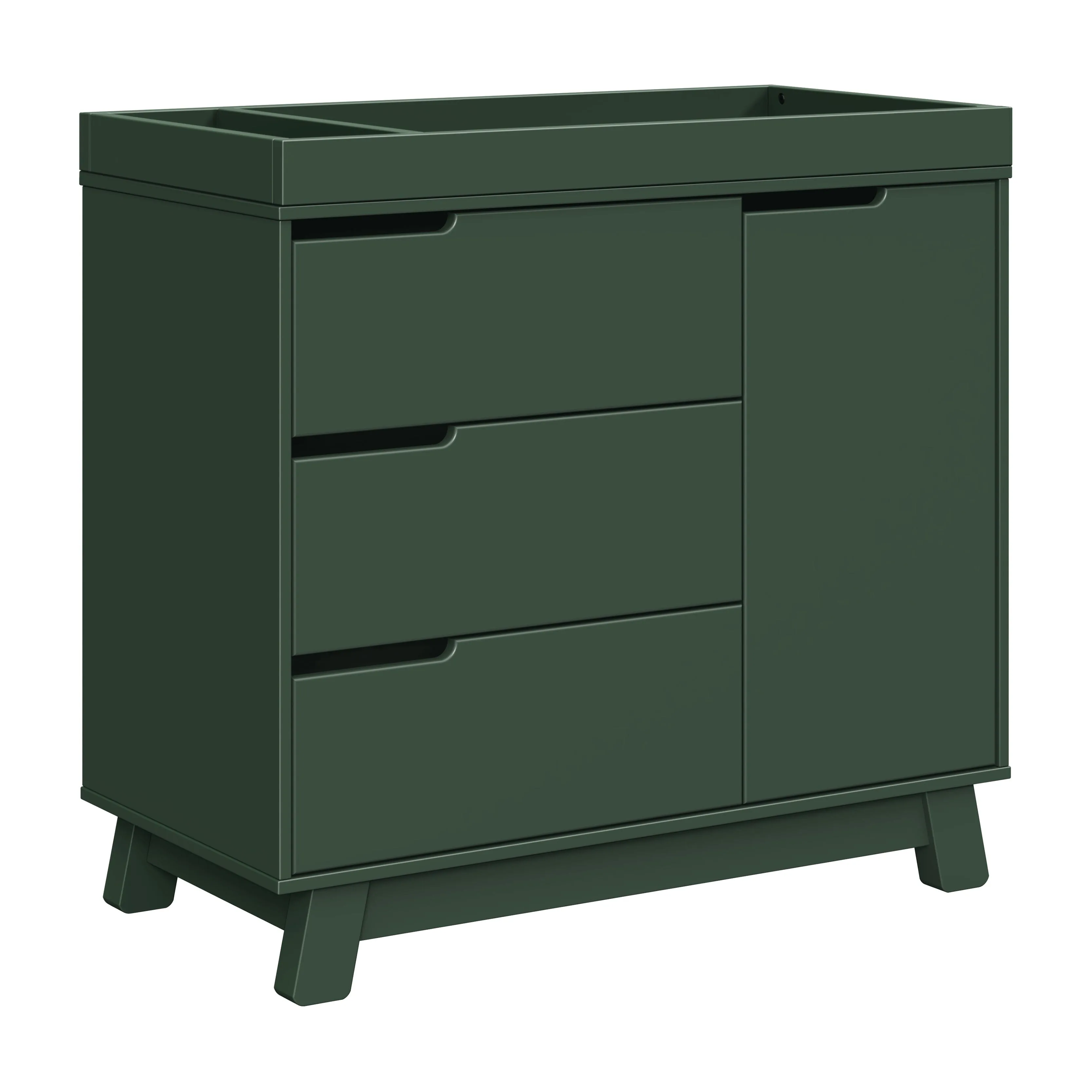 Hudson 3-Drawer Changer Dresser with Removable Changing Tray | Forest Green