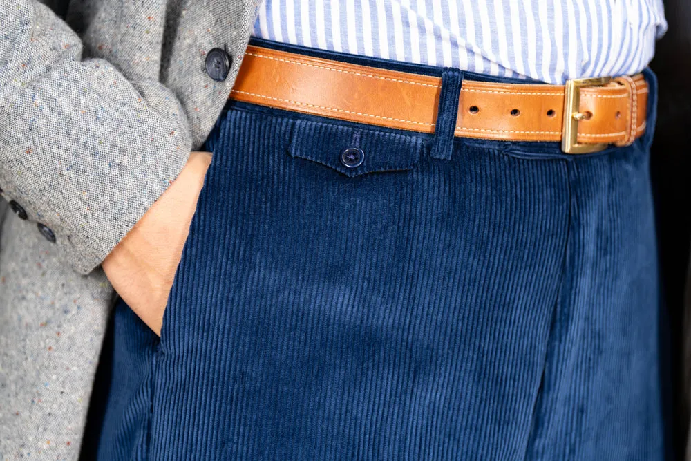 Infantry Blue Stancliffe Corduroy Trousers