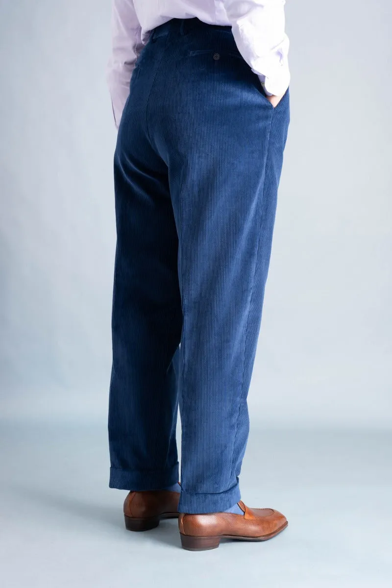 Infantry Blue Stancliffe Corduroy Trousers