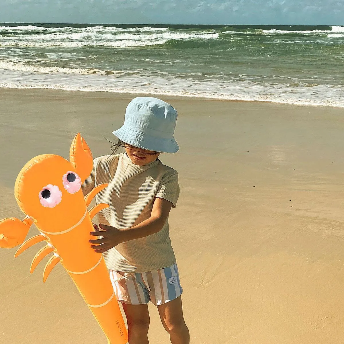 Kids Inflatable Noodle Sonny the Sea Creature Neon Orange