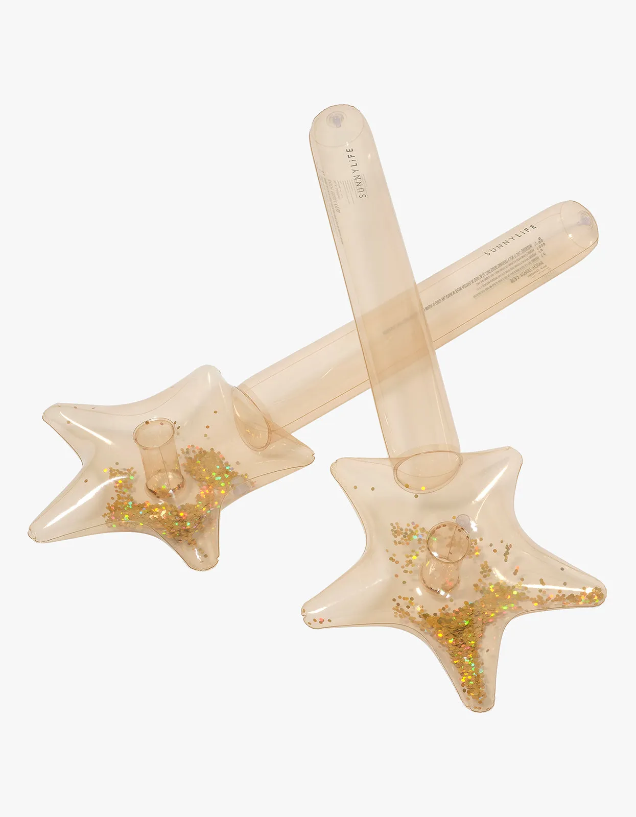 Kids Inflatable Star Wand Princess Swan Set Of 2 - Gold