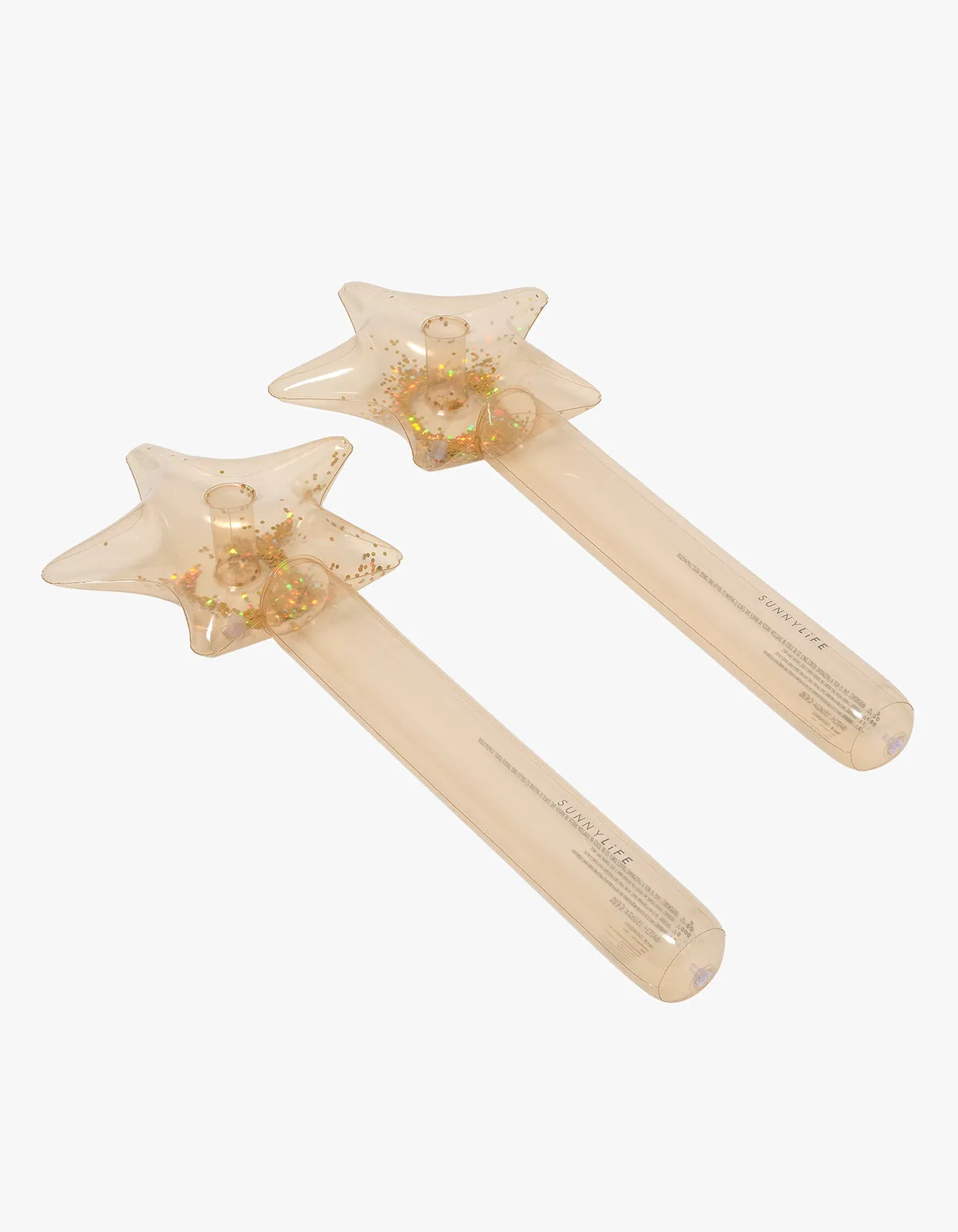 Kids Inflatable Star Wand Princess Swan Set Of 2 - Gold