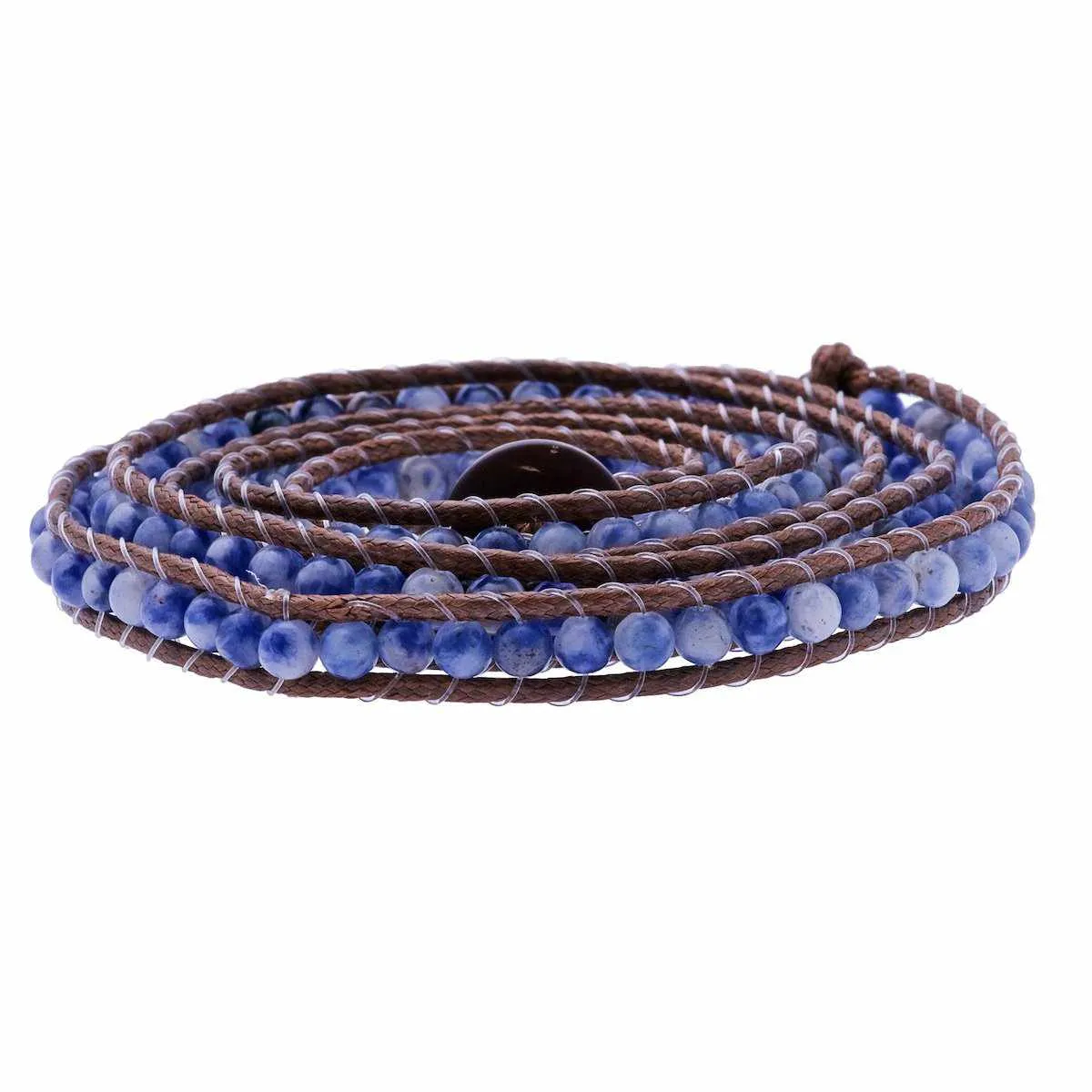 Leather 5 Wrap Bracelet