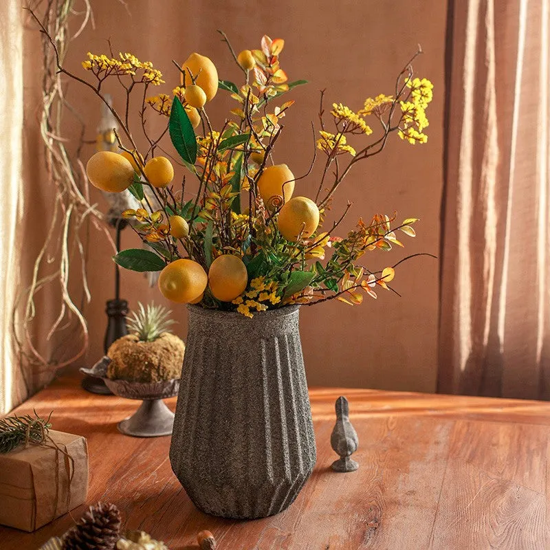 Lemon Branch, Fragrans stems, Fern leaf, Creative Flower Arrangement Ideas for Home Decoration, Unique Artificial Flowers, Simple Artificial Floral for Dining Room Table