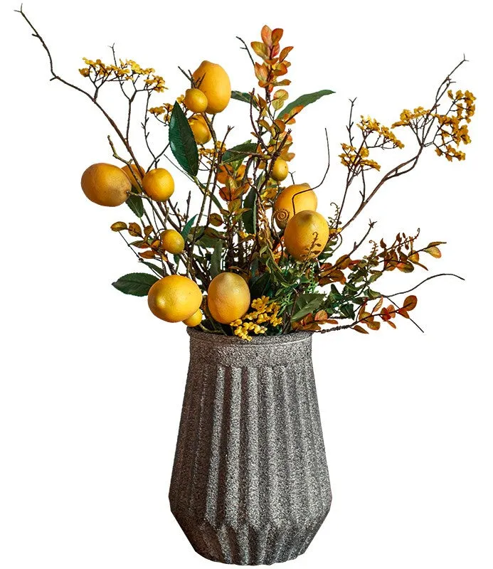 Lemon Branch, Fragrans stems, Fern leaf, Creative Flower Arrangement Ideas for Home Decoration, Unique Artificial Flowers, Simple Artificial Floral for Dining Room Table