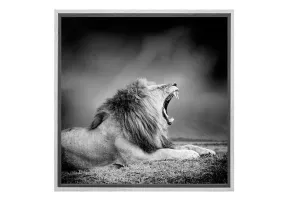 Lion Roar | Animal Canvas Wall Art Print