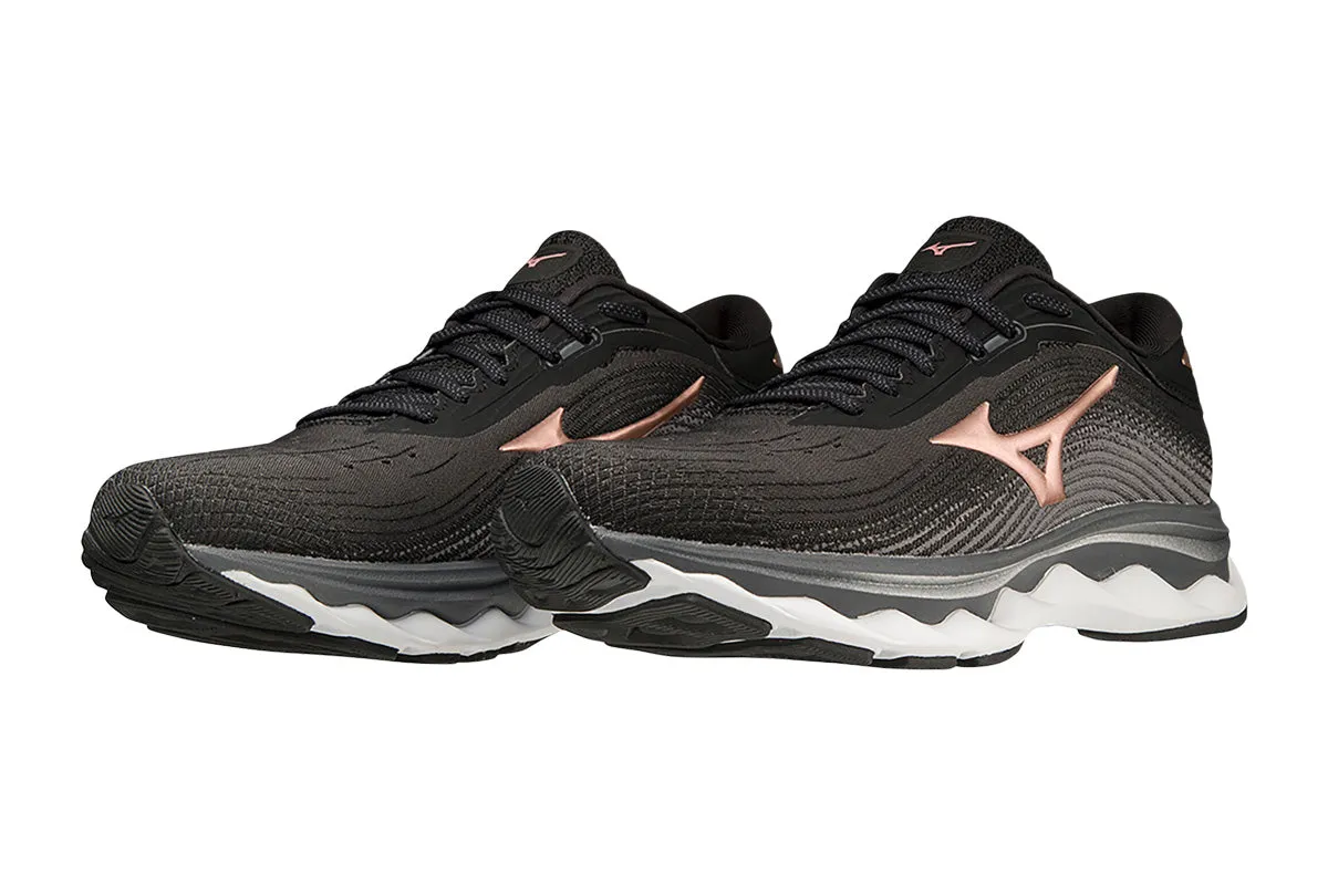 Mizuno Wave Sky 5 B Black/Rose Gold Womens