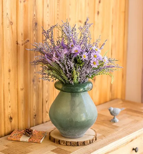 Myosotis Lovegrass, Daisy, Salvia, Beautiful Spring Flower Arrangement  for Living Room, Ctreative Modern Artificial Floral  for Home Decoration