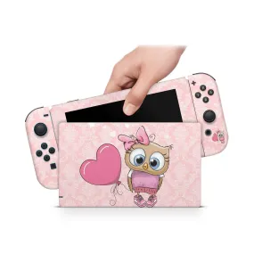 Nintendo Switch Skin Decals - Cartoon Owl - Wrap Vinyl Sticker