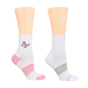 Placed Butterfly | Mid-Crew Compression Socks For Women