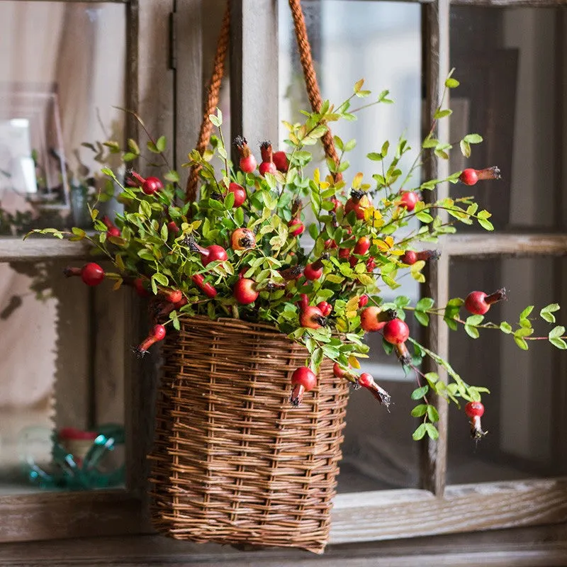 Pomegranate Branch, Beautiful Flower Arrangement Ideas for Home Decoration, Table Centerpiece, Artificial Fruit Plants, Spring Artificial Floral for Dining Room