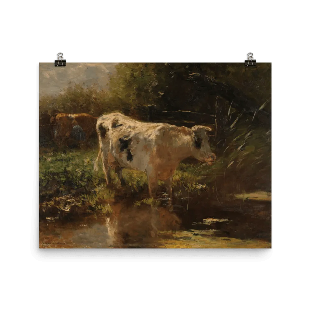 "Cow beside a Ditch” Art Print