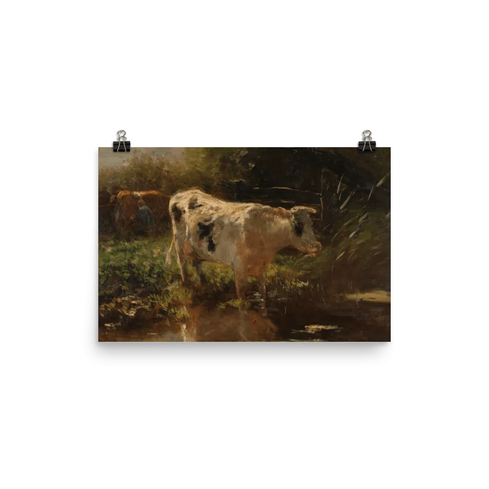 "Cow beside a Ditch” Art Print