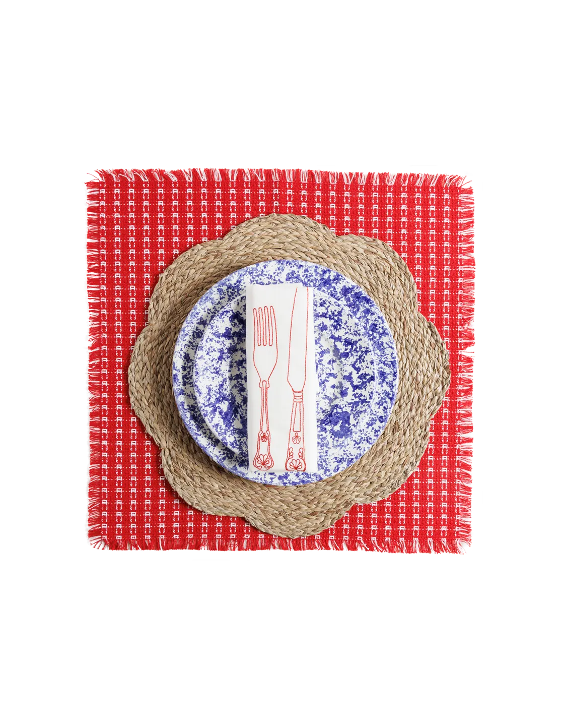 Red and White Napkins