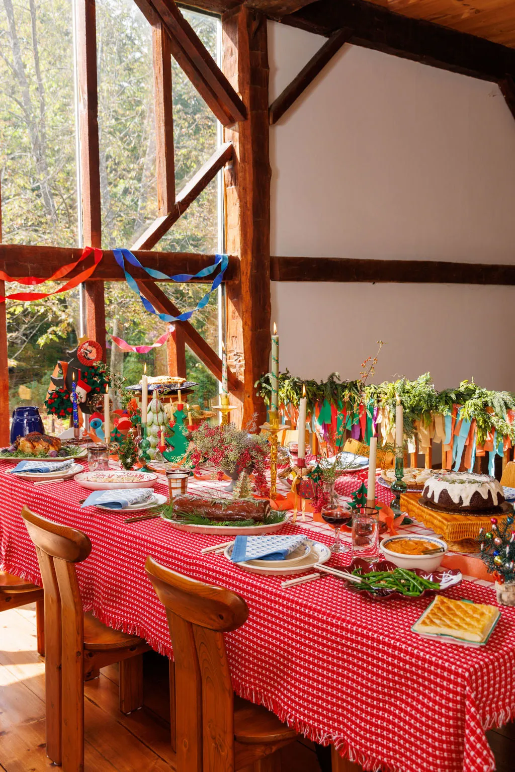 Red and White Tablecloth