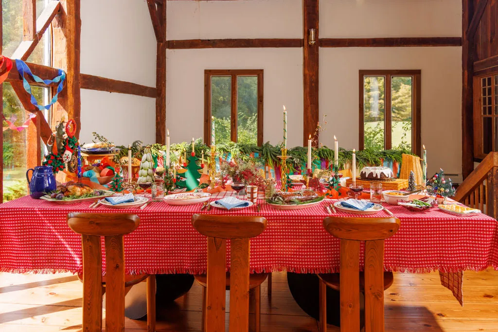 Red and White Tablecloth