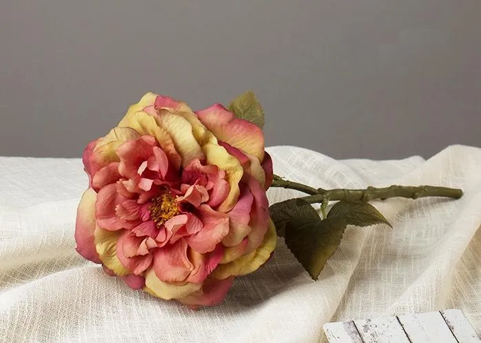 Rose Flower Arrangement, Silk Flower Centerpiece, Artificial Flower Decor, Wedding Decor, Faux Flower