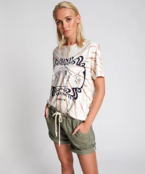 Shabby Bandits Low Waist Denim Shorts - Vintage Khaki