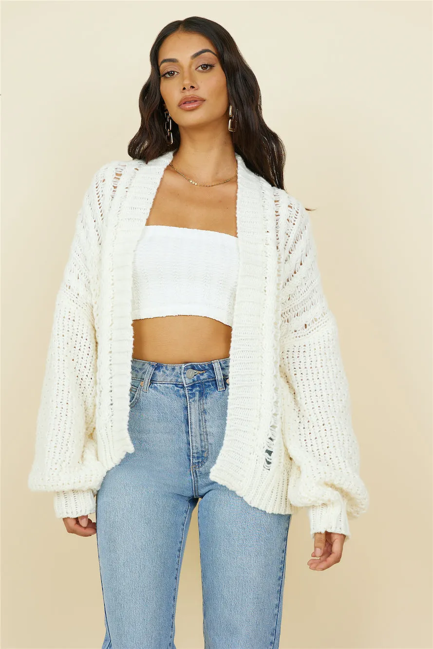 Shining Light Knit Cardigan Cream